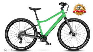 The Woom Explore 5 is a superlight, all-rounder 24" children's bike for riders aged seven and up with disc brakes, 8 gears and all-terrain tires. See all the colors today at Lititz Bikeworks The Woom Explore 5  is ideal for ages 7-11 years old with height ranging from 49-57". With a weight of just under 20 pounds, the Woom Explore 5 is the ideal way to level-up your childs pedaling abilities. Some of the top features include: Child-specific geometry, disc brakes, all-terrain tires, 8 gears, ergonomic saddle, ergonomic grips, quick-release seatpost clamp, adjustable stem