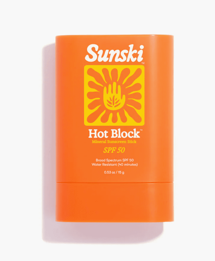 Hot Block is your high-performance sunscreen stick for peak sun moments. Our portable formula offers a precise application that glides on easily and stays put. No spills, no mess – just quick, targeted protection for high-exposure areas. Bonus: Hot Block won't make you look like a ghost, either. Broad Spectrum SPF 50 protection Portable, mess-free stick format Ideal for targeted application Designed for high-intensity sun exposure Easy on-the-go reapplication Hot Block is your high-performance sunscreen stick for peak sun moments – targeted, mess-free protection designed for heat, movement, and effortless on-the-go reapplication. Why We Made It Some moments demand more protection – intense sun, long exposure, no time to slow down. Hot Block was built as your always-on-hand solution, so you can protect what matters most, exactly when you need it. Why We Love It A portable formula for precision application that glides on easily and stays put. No spills, no mess – just quick, targeted protection for high-exposure areas. How It Feels Smooth, melt-on contact with a clean, controlled application. Easy, quick, and effortless.