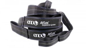 Whenever you like to hang out, the patented ENO Atlas Hammock Straps are expertly constructed to safely and perfectly suspend your hammock in a tree-friendly flash. ENO designed and patented the first-ever hammock suspension system. Today, the Atlas and its No-Knots-Needed setup continue to set the standard for hammocking. With 30 total attachment points, ENO Atlas Straps allow you to easily adjust the height and tension of your ENO hammock to find the perfect hang every time. Tapered construction for weight savings, increased width for tree protection, and reflective stitching for nighttime visibility set the Atlas Hammock Straps apart from any other hammock tree straps out there.