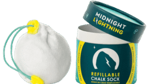 These chalk balls features our ultra fine magnesium carbonate, wrapped up in a highly porous mesh fabric which provides the perfect amount of dispersion and coverage! Our chalk contains no fillers, no rosin and wont over-dry your hands. We also committed to lowering our products impact by using paper packaging printed with natural soy ink. Please recycle!